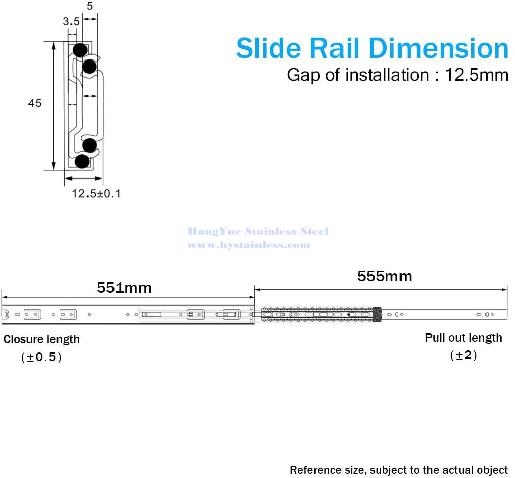 Drawer Slides-size